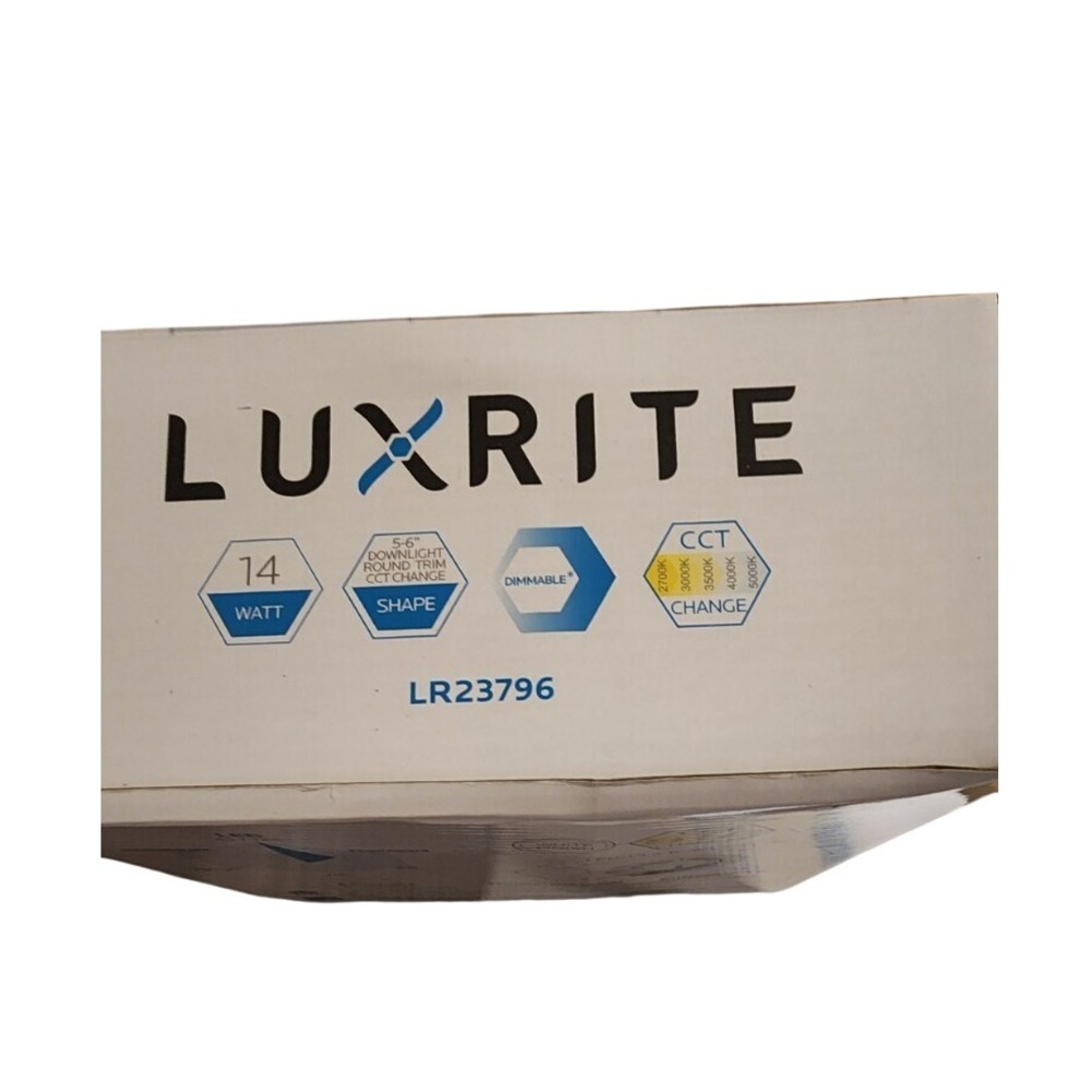 Luxrite LR23796 Downlight Round 5-6" 14W RETROFIT Smooth Trim, OK WET AREA - Picture 2 of 12